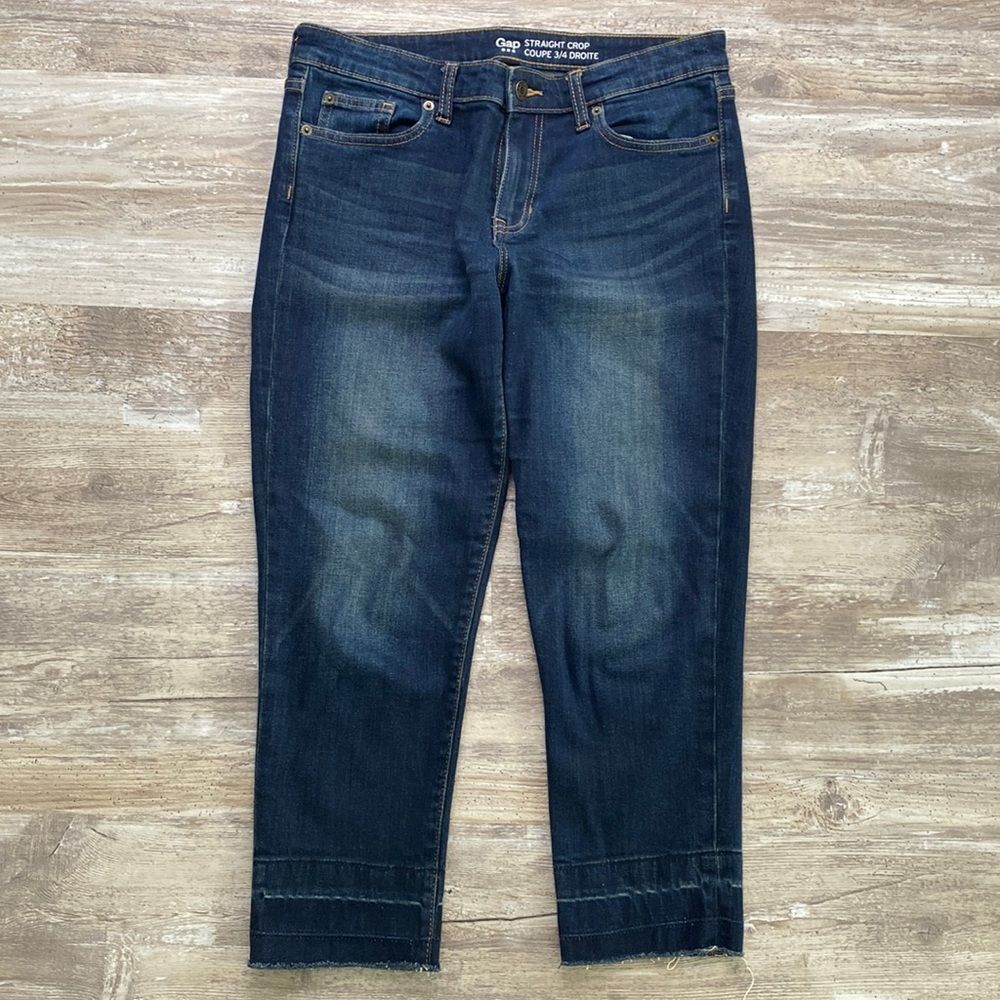GAP Jeans Straight Crop Coupe 3/4 Droite Womens Size 6